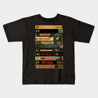 Retro Action Movie - Cassette Style Kids T-Shirt